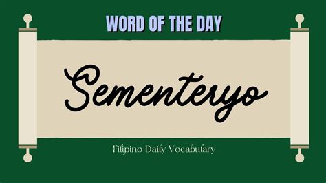 sementeryo in English .